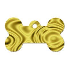 Golden Wave  Dog Tag Bone (one Side) by Sabelacarlos