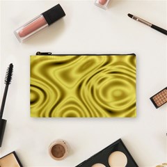 Golden Wave  Cosmetic Bag (small) by Sabelacarlos