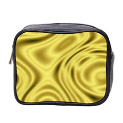 Golden Wave  Mini Toiletries Bag (two Sides) by Sabelacarlos