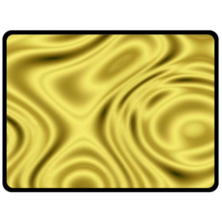 Golden wave  Fleece Blanket (Large) 