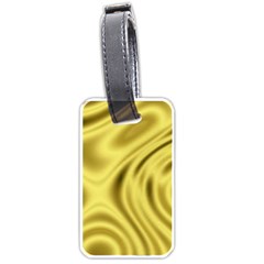 Golden Wave  Luggage Tag (one Side) by Sabelacarlos