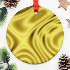 Golden Wave  Ornament (round) by Sabelacarlos