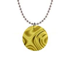 Golden Wave  1  Button Necklace