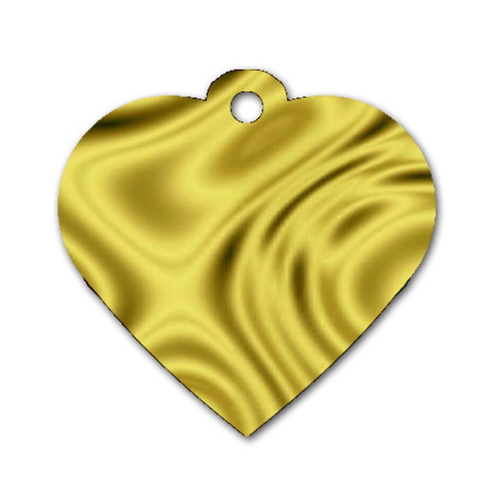 Golden wave  Dog Tag Heart (One Side)