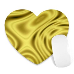 Golden Wave  Heart Mousepads by Sabelacarlos