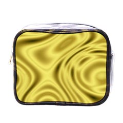 Golden Wave  Mini Toiletries Bag (one Side) by Sabelacarlos