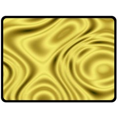 Golden Wave  Fleece Blanket (large)  by Sabelacarlos