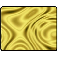 Golden Wave  Fleece Blanket (medium)  by Sabelacarlos