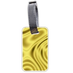 Golden Wave  Luggage Tag (two Sides) by Sabelacarlos