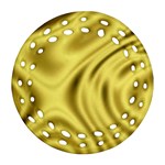 Golden wave  Round Filigree Ornament (Two Sides) Back