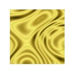 Golden wave  Small Satin Scarf (Square) Front