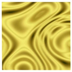 Golden Wave  Wooden Puzzle Square by Sabelacarlos