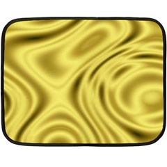 Golden Wave  Fleece Blanket (mini) by Sabelacarlos