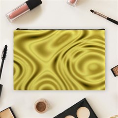 Golden Wave  Cosmetic Bag (large) by Sabelacarlos