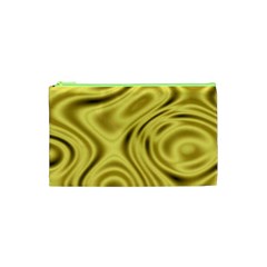 Golden Wave  Cosmetic Bag (xs) by Sabelacarlos