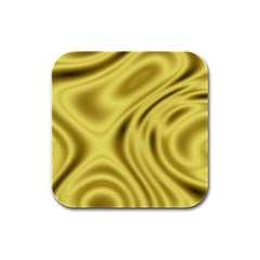 Golden Wave Rubber Square Coaster (4 Pack)  by Sabelacarlos