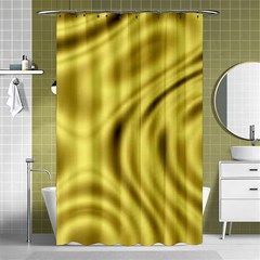 Golden Wave Shower Curtain 48  X 72  (small)  by Sabelacarlos