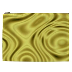 Golden Wave Cosmetic Bag (xxl) by Sabelacarlos