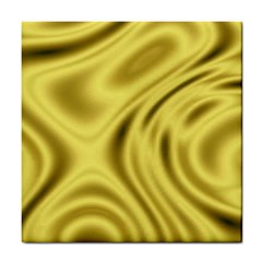 Golden Wave Tile Coaster by Sabelacarlos