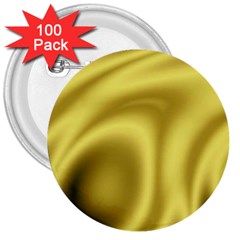 Golden Wave 2 3  Buttons (100 Pack)  by Sabelacarlos