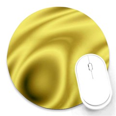 Golden Wave 2 Round Mousepads by Sabelacarlos