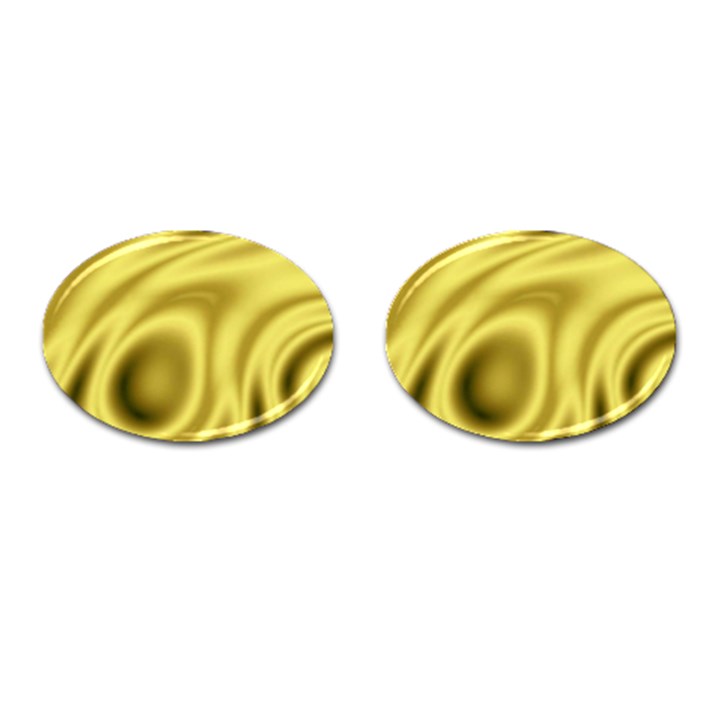 Golden Wave 2 Cufflinks (Oval)