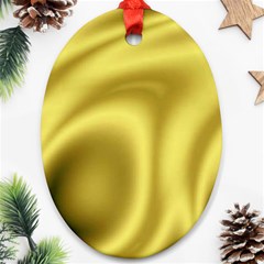 Golden Wave 2 Oval Ornament (two Sides) by Sabelacarlos