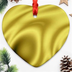 Golden Wave 2 Heart Ornament (two Sides) by Sabelacarlos