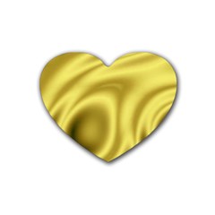 Golden Wave 2 Heart Coaster (4 Pack)  by Sabelacarlos