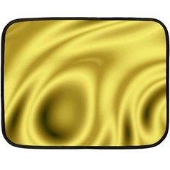 Golden Wave 2 Double Sided Fleece Blanket (mini)  by Sabelacarlos