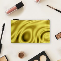 Golden Wave 2 Cosmetic Bag (small) by Sabelacarlos