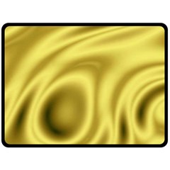 Golden Wave 2 Fleece Blanket (large)  by Sabelacarlos