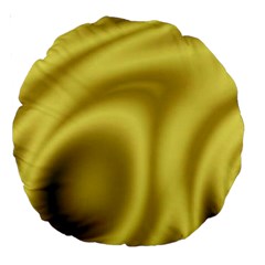 Golden Wave 2 Large 18  Premium Round Cushions by Sabelacarlos