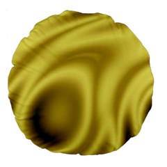 Golden Wave 2 Large 18  Premium Flano Round Cushions by Sabelacarlos