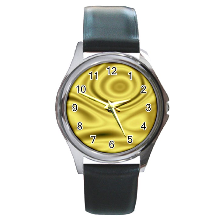 Golden Wave 3 Round Metal Watch