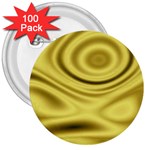 Golden Wave 3 3  Buttons (100 pack)  Front