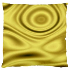 Golden Wave 3 Large Cushion Case (one Side) by Sabelacarlos