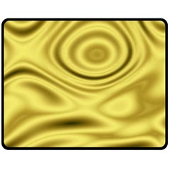 Golden Wave 3 Double Sided Fleece Blanket (medium)  by Sabelacarlos