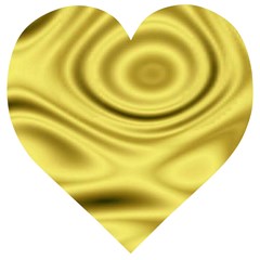 Golden Wave 3 Wooden Puzzle Heart by Sabelacarlos