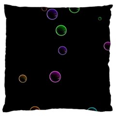 Bubble In Dark 2 Large Cushion Case (one Side)