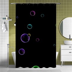 Bubble In Dark Shower Curtain 48  x 72  (Small) 