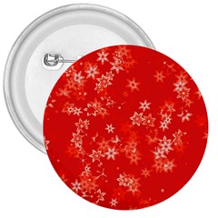 Red And White Flowers 3  Buttons by SpinnyChairDesigns