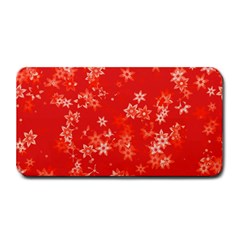 Red And White Flowers Medium Bar Mats by SpinnyChairDesigns