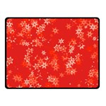 Red and White Flowers Double Sided Fleece Blanket (Small)  45 x34  Blanket Front