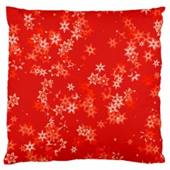 Red And White Flowers Standard Flano Cushion Case (one Side) by SpinnyChairDesigns