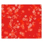 Red and White Flowers Double Sided Flano Blanket (Small)  50 x40  Blanket Front