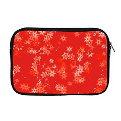 Red And White Flowers Apple Macbook Pro 17  Zipper Case by SpinnyChairDesigns