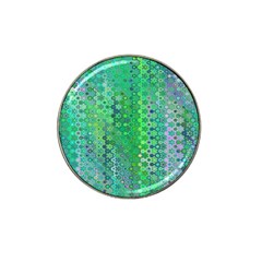 Boho Green Floral Print Hat Clip Ball Marker (4 Pack) by SpinnyChairDesigns