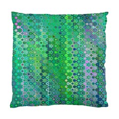 Boho Green Floral Print Standard Cushion Case (one Side) by SpinnyChairDesigns