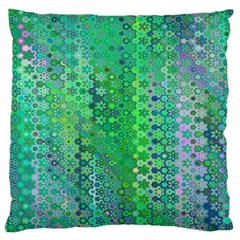 Boho Green Floral Print Standard Flano Cushion Case (one Side) by SpinnyChairDesigns